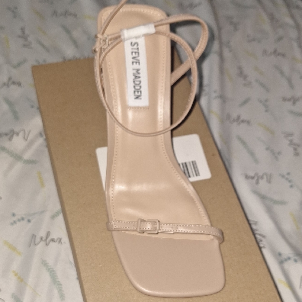 Steve Madden Tan Heels Strappy Sandals